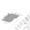 Protection acier boîte de vitesses + boîte de transfert FLJ Offroad "IronShield Drivetrain" épaisseur : 2mm pour Jeep Gladiator JT - 15007.351 / 00.505 / 5941986203885