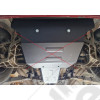 Protection acier boîte de vitesses + boîte de transfert FLJ Offroad "IronShield Drivetrain" épaisseur : 2,5 mm pour Jeep Cherokee Liberty KJ - 15007.551 / 00.560 / 5941986203779