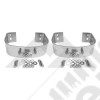 Kit de 2 bumperettes arrière en acier / inox (pare chocs), Jeep CJ, Wrangler YJ, TJ (la paire)