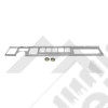 Revêtement de planche de bord (enjoliveur tableau de bord) acier inox - Jeep Wrangler YJ - SH7413