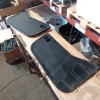 Occasion : Lot de 2 demi portes en toile noire (avec charnières et poignée) pour Jeep CJ7, CJ8, YJ