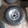 Occasion : Lot de 4 roues 33/12.50R15 (jantes chromée Triangular 5x139.7 + pneus Falken) pour Jeep FC150, CCSJ, GWSJ, SWSJ, WSJ, M715, WJT