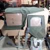 N.O.S. : Bâche capotage de remplacement avec fixation complete (marque Kayline) couleur verte khaki pour Jeep MB, M201, CJ2A