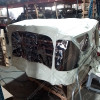 N.O.S. : Bâche capotage de remplacement avec fixation partielle (marque Bestop) couleur blanche pour Jeep MB, M201