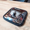 Occasion : Rétroviseur en acier/inox (vitre fissurée) pour Jeep CJ5, CJ7, CJ8, YJ