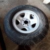 Occasion : Roue avec jante acier d'origine + pneu GOODYEAR Wrangler GS. A en 225/75R15 pour Jeep YJ, TJ, XJ