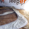 Occasion : Toile pour porte en toile gauche simili cuir blanc pour Jeep CJ5, CJ6