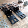 Occasion : Lot de 2 supports métalliques pour pare chocs arrière noirs (avec visserie) pour Jeep YJ, TJ