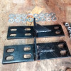Occasion : Lot de 2 supports métalliques pour pare chocs arrière noirs (avec visserie) pour Jeep YJ, TJ