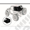 Partie 2/2 CARGO - Bâche JL Cargo Windows U2 SUNTOP, couleur Green Military (khaki), pour Wrangler JL 2 portes