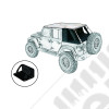 Partie 2/2 CARGO - Bâche JL Cargo Windows U4 SUNTOP, couleur Green Military (khaki), pour Wrangler JL 4 portes