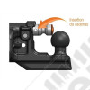 Boule attelage mixte pour anneaux et classique avec absorbeur de chocs (2 trous ou 4 trous) 