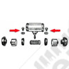 Kit de 2 vis de maintien du cylindre de roue avant OU arrière - Jeep MB, M38, CJ2A, CJ3A - WO51738X2