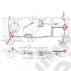 Raccord en T pour tube rigide sur pont avant ou arrière pour Jeep Willys MB, CJ2A, CJ3A, CJ3B, CJ5, M38, M38-A1, CJ6, C101, C104, CJ7, FC150, FC170, Willys Pickup - JO637432 / WO637432