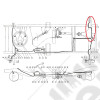 WOA5226 Tube rigide frein, (conduite pont arrière droit) Jeep Willys MB, GPW, M38, M38-A1, M201, CJ2A