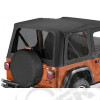 Kit de 3 fenêtres teintée arrière, couleur: black diamond (noir) , Jeep Wrangler TJ (pour bache d'origne JEEP Bestop SuperTop) J