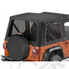 Kit de 3 fenêtres teintée arrière, couleur: black diamond (noir) , Jeep Wrangler TJ (pour bache d'origne JEEP Bestop SuperTop) 