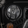 Kit de 2 protections de phares noir avant pour Jeep Wrangler JK 