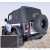 Bâche de rechange avec fenêtres teintées couleur: noir pour Jeep Wrangler TJ (sans aucune armature)