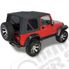 13725.15 Bâche de rechange avec fenêtres teintées couleur: noir pour Jeep Wrangler TJ (sans aucune armature)