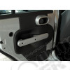 Kit de 4 enjoliveurs de poignées portes intérieur arrière (avec lève vitre électrique) (couleur: argent) Jeep Wrangler JK Unlimited (4 portes) 