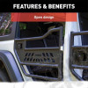 Kit de 2 demi portes tubulaire arrière en aluminium pour Jeep Wrangler JL 