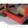 Kit protections de seuils de porte acier noir Jeep CJ, Wrangler YJ (la paire)