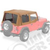 Bâche de rechange avec haut de fenêtre carré, couleur: Marron / Spice pour Jeep Wrangler YJ