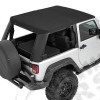 Bache Trektop Pro Hybrid Slantback - Couleur : Black Twill - Jeep Wrangler JK (2 portes)