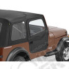 Kit de 2 demi portes en toile en deux parties séparables, Couleur: Black Denim pour Jeep CJ7 et Wrangler YJ
