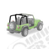 Kit housses d'arceau de sécurité couleur: noir pour Jeep Wrangler TJ