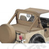 Couverture de plateau de chargement "Duster" (vendue sans armature) Couleur Marron - Jeep CJ7 et Wrangler YJ - 90003-37 / 90003-07