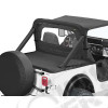 Couverture de plateau de chargement "Duster" (vendu avec armature) Couleur: Black Crush, Jeep CJ7 et Wrangler YJ (sans pouvoir garder l'armature de la bâche dessous)