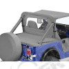 Couverture de plateau de chargement "Duster" (vendu avec armature) Couleur: Charcoal (gris), Jeep CJ7 et Wrangler YJ (sans pouvoir garder l'armature de la bâche dessous)