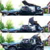 Bâche électrique Squareback by MyTop - Couleur : Burgundy (Bordeaux) - Jeep Wrangler JL Unlimited (4 portes)