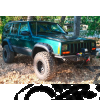Pare chocs avant acier avec porte treuil (modèle EXT) Rock Army Jeep Cherokee XJ