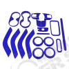 Kit d'enjoliveurs de tableau de bord et portes (18 pièces) (couleur: bleu) pour Jeep Wrangler JK
