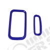 Kit d'enjoliveurs de tableau de bord et portes (18 pièces) (couleur: bleu) pour Jeep Wrangler JK