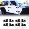 Kit enjoliveurs de charnières de portes (couleur: noire) Jeep Wrangler JL Unlimited (4 portes) 
