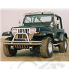 Enjoliveur de calandre en acier inox - Jeep Wrangler YJ - 55026587ST - Vendu sans les enjoliveurs de phare