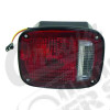 Feu arrière gauche (avec éclaireur de plaque) (version US) rouge et blanc pour Jeep CJ, Wrangler YJ, TJ