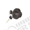 Elite Gas Cap Door/Cap Kit, Locking, Black 07-18 Jeep Wrangler JK