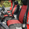 Seat Cover Kit, Black/Red; 11-18 Jeep Wrangler JK, 2 Door