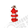 Fire Extinguisher Holder, Sport Bar Mounted, Red; 55-19 CJ/Wrangler