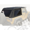 Bowless Soft Top, Black Diamond 07-18 Jeep Wrangler JK, 2 Door