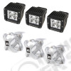 Light Kit, X-Clamp/Square LED, Large, Silver, 3 Pieces