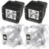 Light Kit, X-Clamp/Square LED, Small, Silver, 2 Pieces