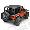 Bache Trektop - Couleur : Black Twill - Jeep Wrangler JK (2 portes)