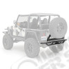 SB76621 Pare chocs arrière avec porte roue de secours "rock crawler" en acier noir pour Jeep Wrangler YJ, TJ