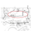 Tube rigide frein, (conduite maître cylindre pont arrière) Jeep Willys MB, GPW, M38, M38-A1, M201, CJ2A